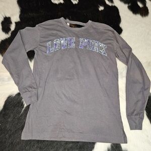 PINK Victoria's Secret Gray Long Sleeve Shirt